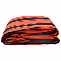 vidaXL Telo di ricambio per tenda da sole Arancione e nero 10 x 1.6 m - Vista aggiuntiva 3