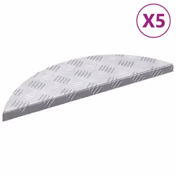 vidaXL Dischi Quadrati 5 pcs Argento 60 x 18 cm Alluminio - Vista aggiuntiva 2