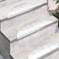 vidaXL Dischi Quadrati 10 pcs Argento 60 x 18 cm Alluminio