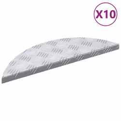 vidaXL Dischi Quadrati 10 pcs Argento 60 x 18 cm Alluminio - Vista aggiuntiva 2