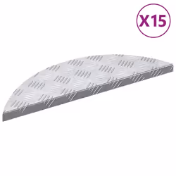 vidaXL Dischi Quadrati 5 pcs Argento 60 x 18 cm Alluminio - Vista aggiuntiva 2