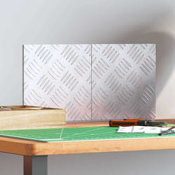 vidaXL Dischi Quadrati 2 pcs Argento 20 x 20 cm Alluminio