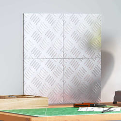 vidaXL Dischi Quadrati 4 pcs Argento 20 x 20 cm Alluminio
