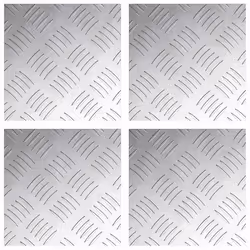 vidaXL Dischi Quadrati 4 pcs Argento 20 x 20 cm Alluminio - Vista aggiuntiva 2