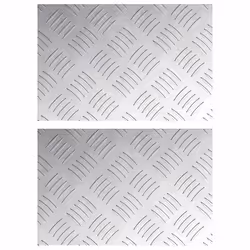 vidaXL Dischi Quadrati 2 pcs Argento 30 x 20 cm Alluminio - Vista aggiuntiva 2