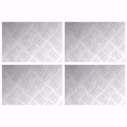 vidaXL Dischi Quadrati 4 pcs Argento 30 x 20 cm Alluminio - Vista aggiuntiva 2