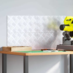 vidaXL Dischi Quadrati 4 pcs Argento 40 x 20 cm Alluminio