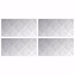 vidaXL Dischi Quadrati 4 pcs Argento 40 x 20 cm Alluminio - Vista aggiuntiva 2
