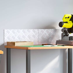 vidaXL Dischi Quadrati 2 pcs Argento 50 x 20 cm Alluminio