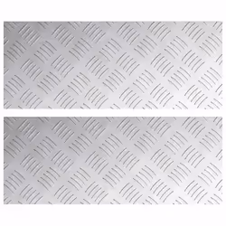 vidaXL Dischi Quadrati 2 pcs Argento 50 x 20 cm Alluminio - Vista aggiuntiva 2