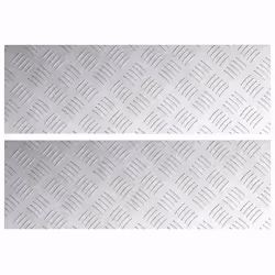 vidaXL Dischi Quadrati 2 pcs Argento 60 x 20 cm Alluminio - Vista aggiuntiva 2