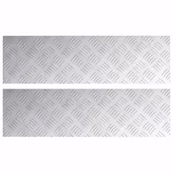 vidaXL Dischi Quadrati 2 pcs Argento 70 x 20 cm Alluminio - Vista aggiuntiva 2