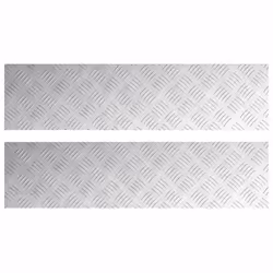 vidaXL Dischi Quadrati 2 pcs Argento 80 x 20 cm Alluminio - Vista aggiuntiva 2
