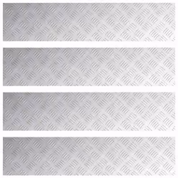 vidaXL Dischi Quadrati 4 pcs Argento 90 x 20 cm Alluminio - Vista aggiuntiva 2