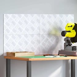 vidaXL Dischi Quadrati 4 pcs Argento 50 x 25 cm Alluminio