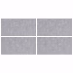 vidaXL Dischi Quadrati 4 pcs Argento 50 x 25 cm Alluminio - Vista aggiuntiva 2