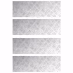 vidaXL Dischi Quadrati 4 pcs Argento 75 x 25 cm Alluminio - Vista aggiuntiva 2