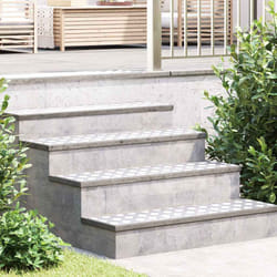 vidaXL Dischi Quadrati 4 pcs Argento 100 x 25 cm Alluminio
