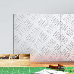 vidaXL Dischi Quadrati 2 pcs Argento 30 x 30 cm Alluminio