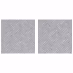 vidaXL Dischi Quadrati 2 pcs Argento 30 x 30 cm Alluminio - Vista aggiuntiva 2