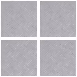 vidaXL Dischi Quadrati 4 pcs Argento 30 x 30 cm Alluminio - Vista aggiuntiva 2