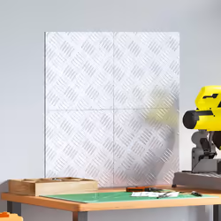 vidaXL Dischi Quadrati 4 pcs Argento 30 x 30 cm Alluminio - Vista aggiuntiva 3