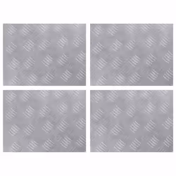 vidaXL Dischi Quadrati 4 pcs Argento 40 x 30 cm Alluminio - Vista aggiuntiva 2