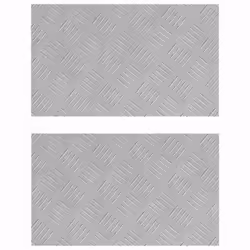 vidaXL Dischi Quadrati 2 pcs Argento 50 x 30 cm Alluminio - Vista aggiuntiva 2