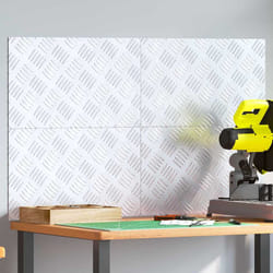 vidaXL Dischi Quadrati 4 pcs Argento 50 x 30 cm Alluminio