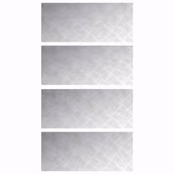 vidaXL Dischi Quadrati 4 pcs Argento 70 x 30 cm Alluminio - Vista aggiuntiva 2