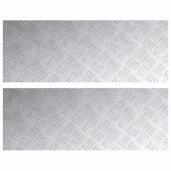 vidaXL Dischi Quadrati 2 pcs Argento 80 x 30 cm Alluminio - Vista aggiuntiva 2