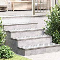 vidaXL Dischi Quadrati 4 pcs Argento 90 x 30 cm Alluminio