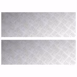 vidaXL Dischi Quadrati 2 pcs Argento 90 x 30 cm Alluminio - Vista aggiuntiva 2