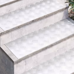 vidaXL Dischi Quadrati 2 pcs Argento 90 x 30 cm Alluminio - Vista aggiuntiva 3