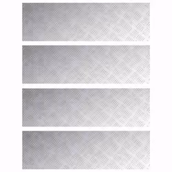 vidaXL Dischi Quadrati 4 pcs Argento 100 x 30 cm Alluminio - Vista aggiuntiva 2