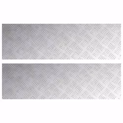 vidaXL Dischi Quadrati 2 pcs Argento 100 x 30 cm Alluminio - Vista aggiuntiva 2