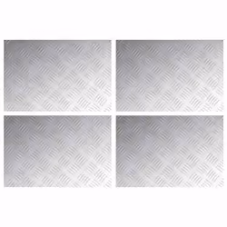 vidaXL Dischi Quadrati 4 pcs Argento 60 x 40 cm Alluminio - Vista aggiuntiva 2