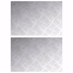 vidaXL Dischi Quadrati 2 pcs Argento 60 x 40 cm Alluminio - Vista aggiuntiva 2