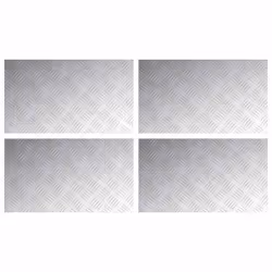 vidaXL Dischi Quadrati 4 pcs Argento 70 x 40 cm Alluminio - Vista aggiuntiva 2