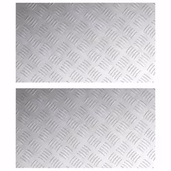vidaXL Dischi Quadrati 2 pcs Argento 70 x 40 cm Alluminio - Vista aggiuntiva 2