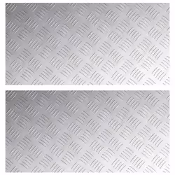 vidaXL Dischi Quadrati 2 pcs Argento 80 x 40 cm Alluminio - Vista aggiuntiva 2