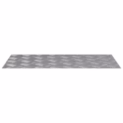 vidaXL Dischi Quadrati 2 pcs Argento 80 x 40 cm Alluminio - Vista aggiuntiva 3