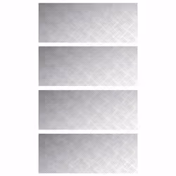 vidaXL Dischi Quadrati 4 pcs Argento 100 x 40 cm Alluminio - Vista aggiuntiva 2