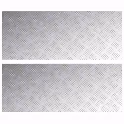 vidaXL Dischi Quadrati 2 pcs Argento 100 x 40 cm Alluminio - Vista aggiuntiva 2
