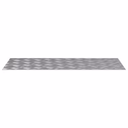 vidaXL Dischi Quadrati 2 pcs Argento 100 x 40 cm Alluminio - Vista aggiuntiva 3
