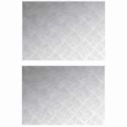 vidaXL Dischi Quadrati 2 pcs Argento 70 x 50 cm Alluminio - Vista aggiuntiva 2