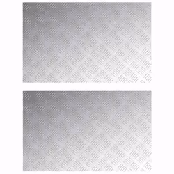 vidaXL Dischi Quadrati 2 pcs Argento 80 x 50 cm Alluminio - Vista aggiuntiva 2