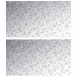 vidaXL Dischi Quadrati 2 pcs Argento 90 x 50 cm Alluminio - Vista aggiuntiva 2