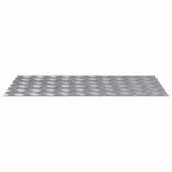 vidaXL Dischi Quadrati 4 pcs Argento 90 x 50 cm Alluminio - Vista aggiuntiva 3