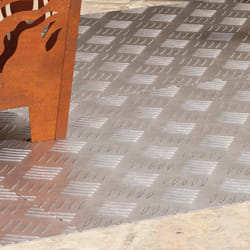 vidaXL Dischi Quadrati 4 pcs Argento 100 x 50 cm Alluminio